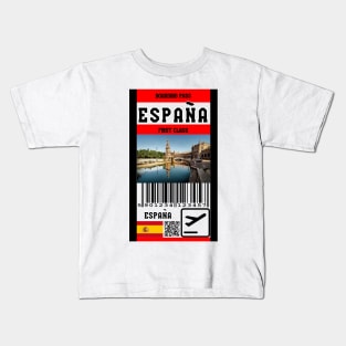 Spain first class boarding pass Kids T-Shirt